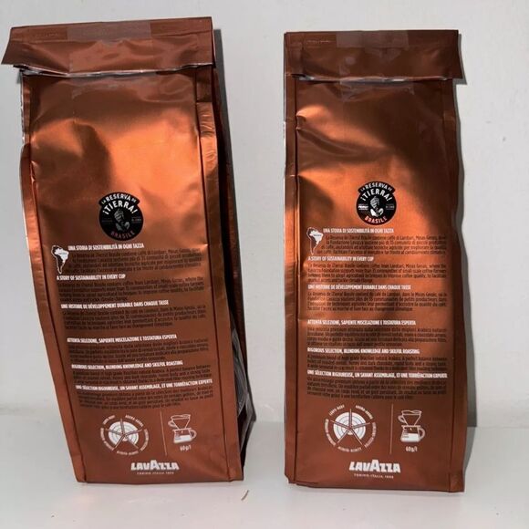 Lavazza iTierra! Brasile Ground Coffee - 8oz Bag - Pack of 2 Bags - Picture 2 of 2